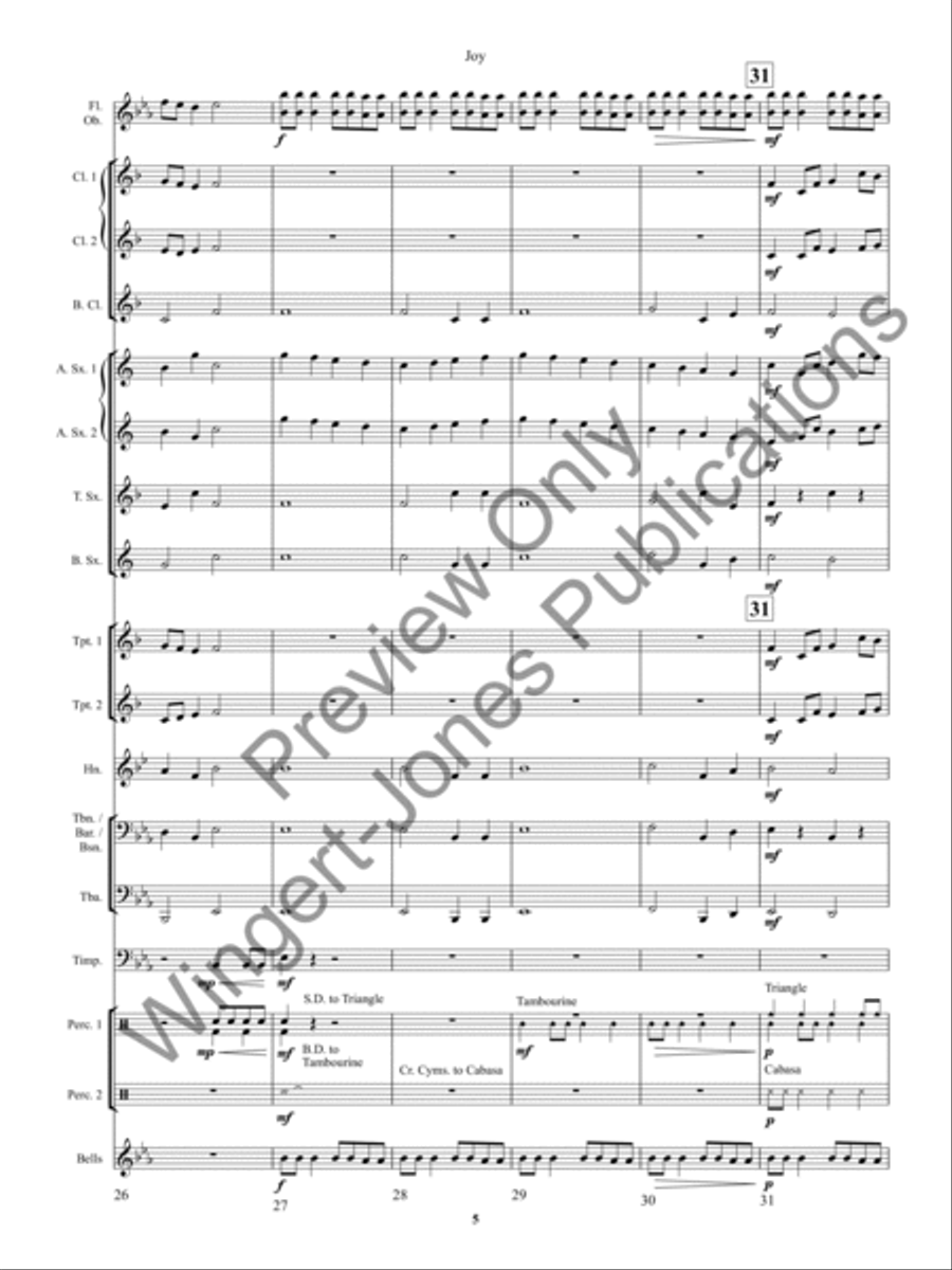 Joy Concert Band scores gallery preview page 9