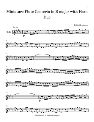 Miniature Flute Concerto in B Major