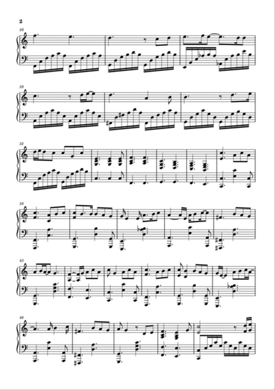 Turn The Lights Back On Piano Solo scores gallery preview page 2