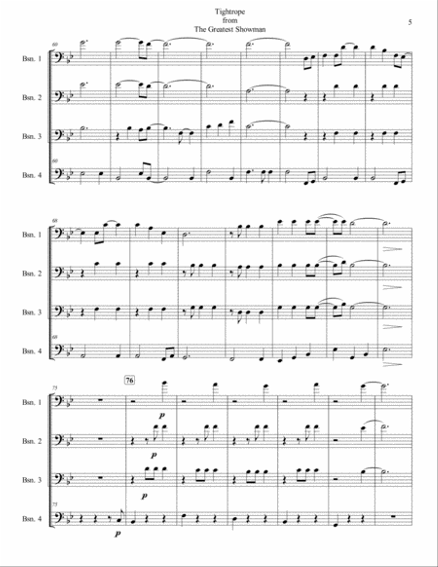 Tightrope Woodwind Quartet scores gallery preview page 5