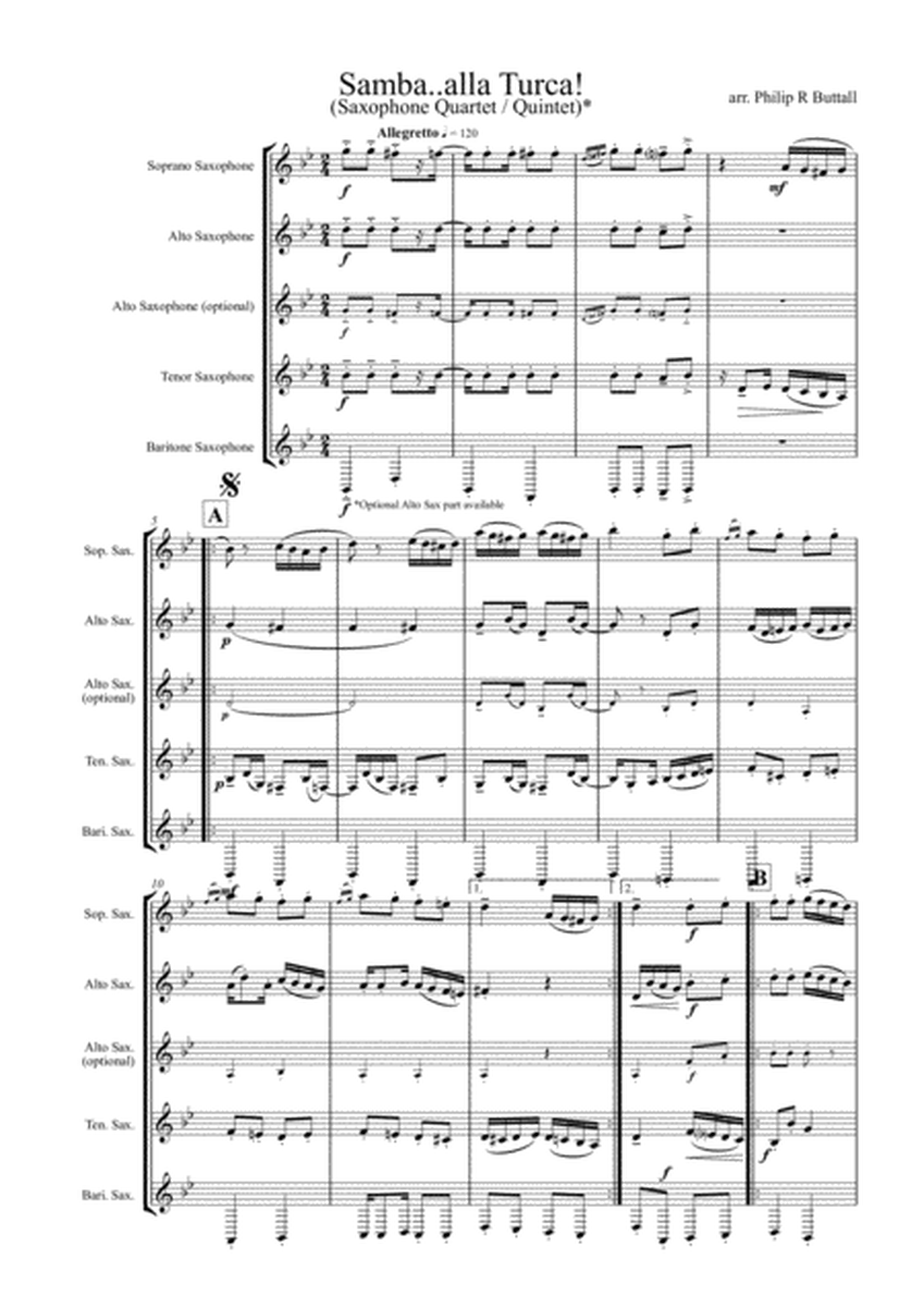 Samba alla Turca! (Saxophone Quartet / Quintet) - Score image number null