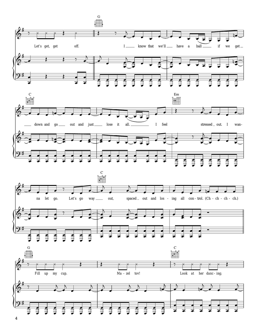 I Gotta Feeling Piano, Vocal, Guitar scores gallery preview page 4