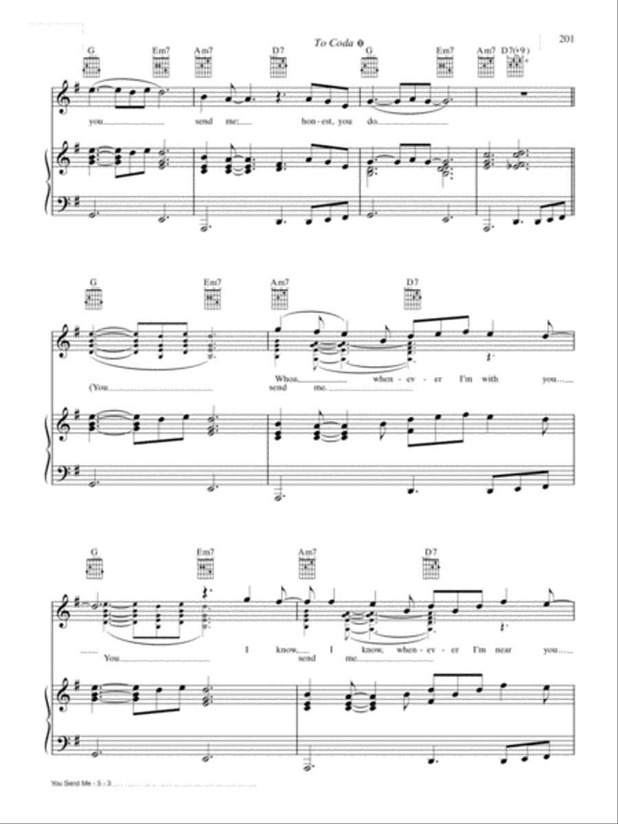 You Send Me Piano, Vocal, Guitar scores gallery preview page 3