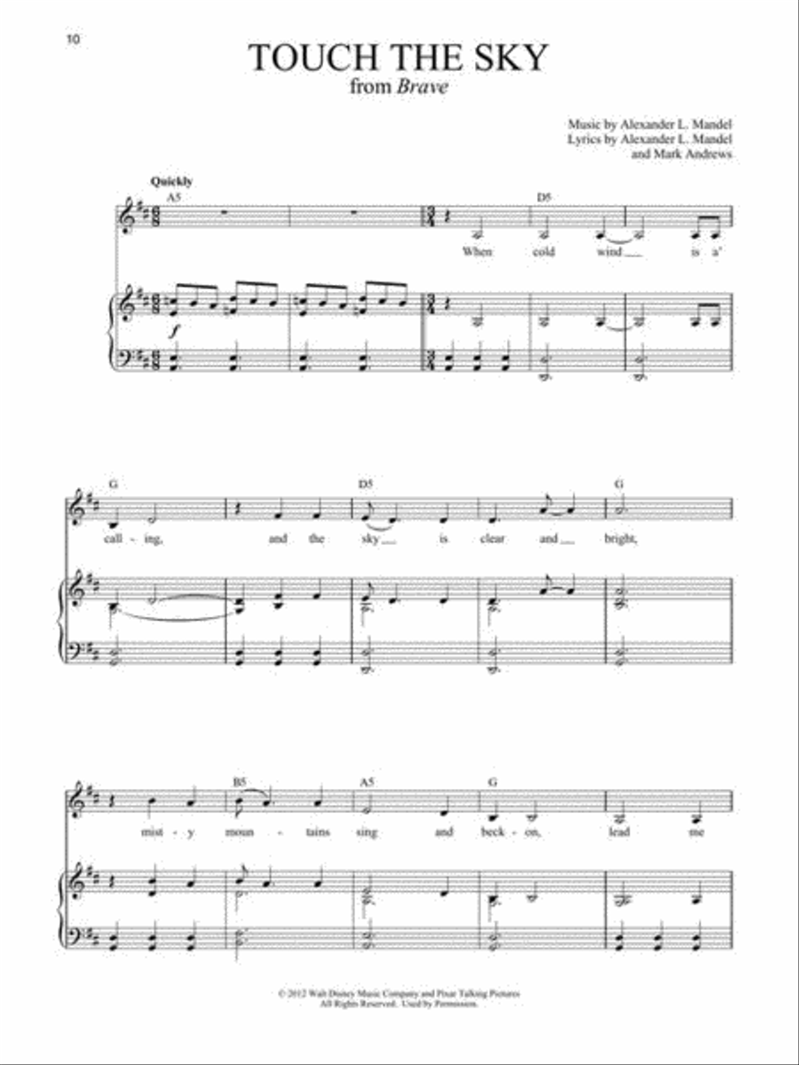 Disney Songs of the 2010s: Soprano or Belter Voice scores gallery preview page 5