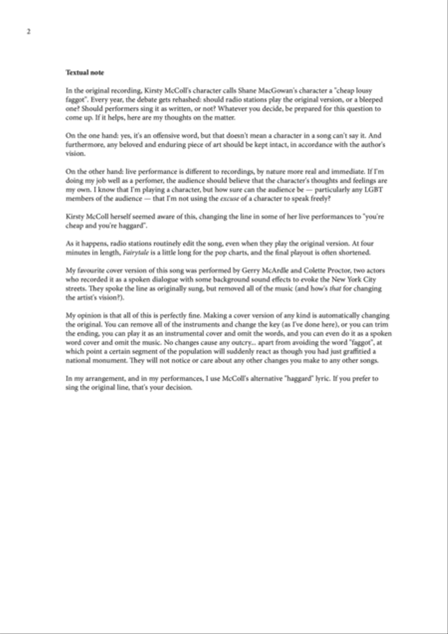 Fairytale Of New York TTBB scores gallery preview page 2