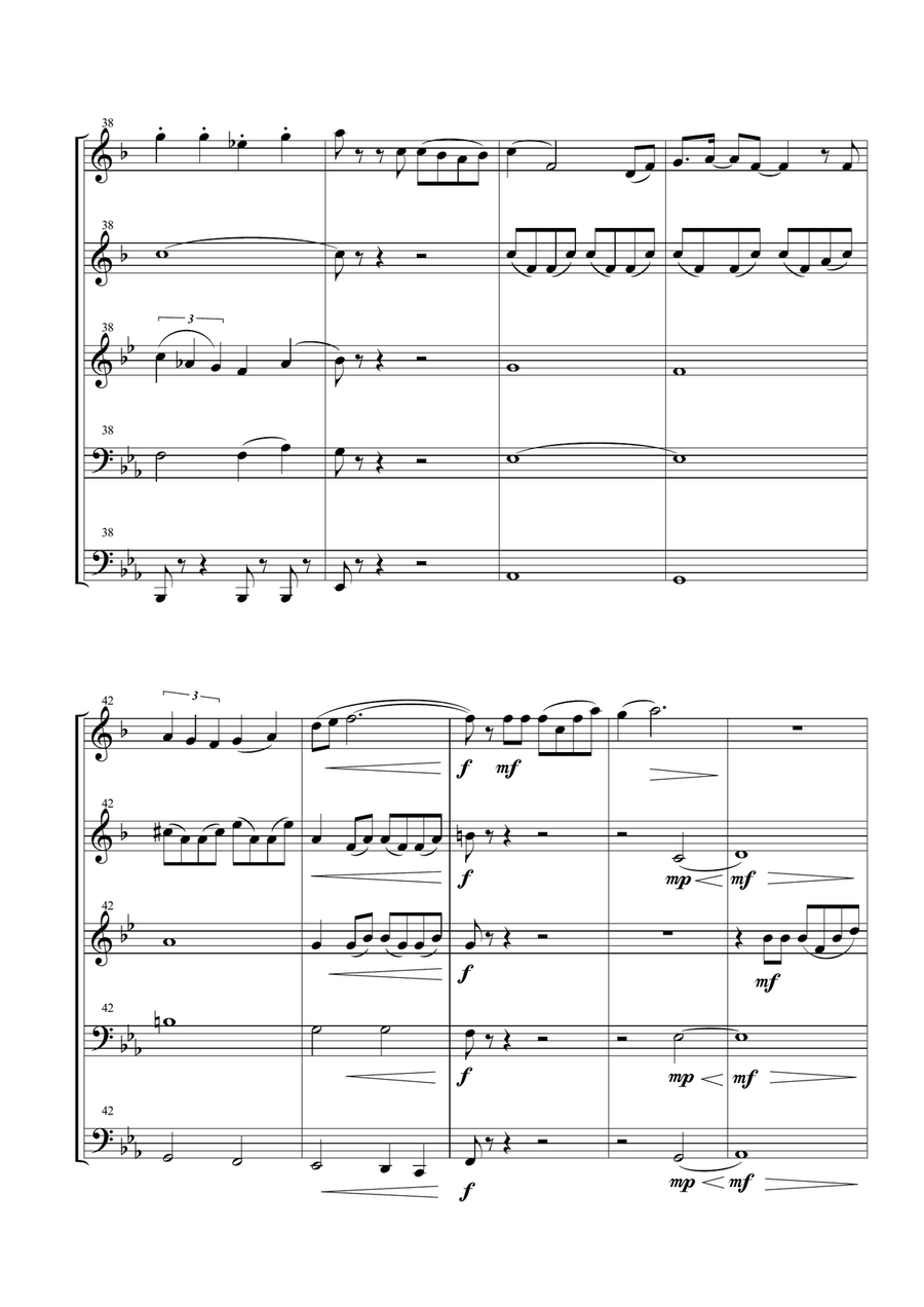 Do You Want To Build A Snowman? Brass Ensemble scores gallery preview page 6
