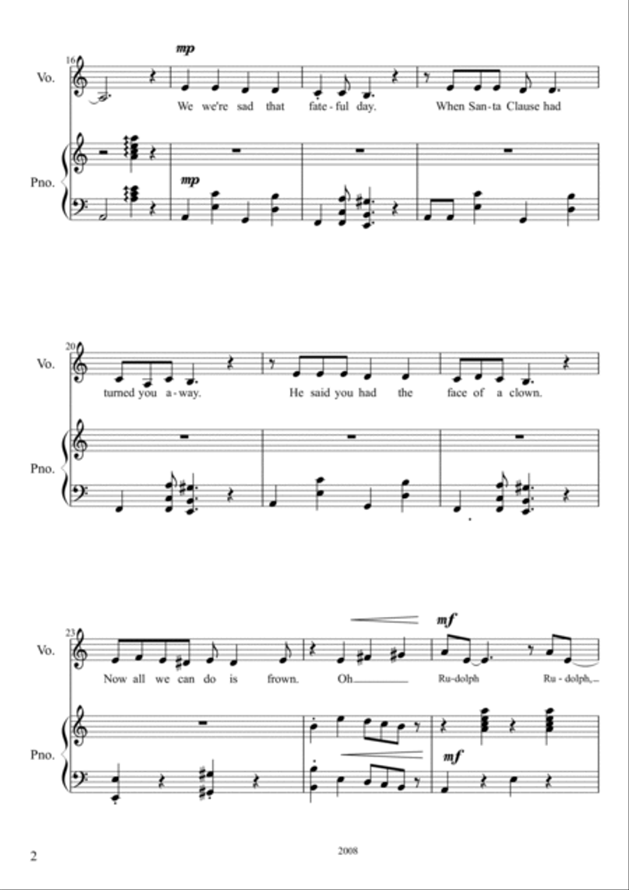 Oh Rudolph! Oh Rudolph! 4-Part scores gallery preview page 3