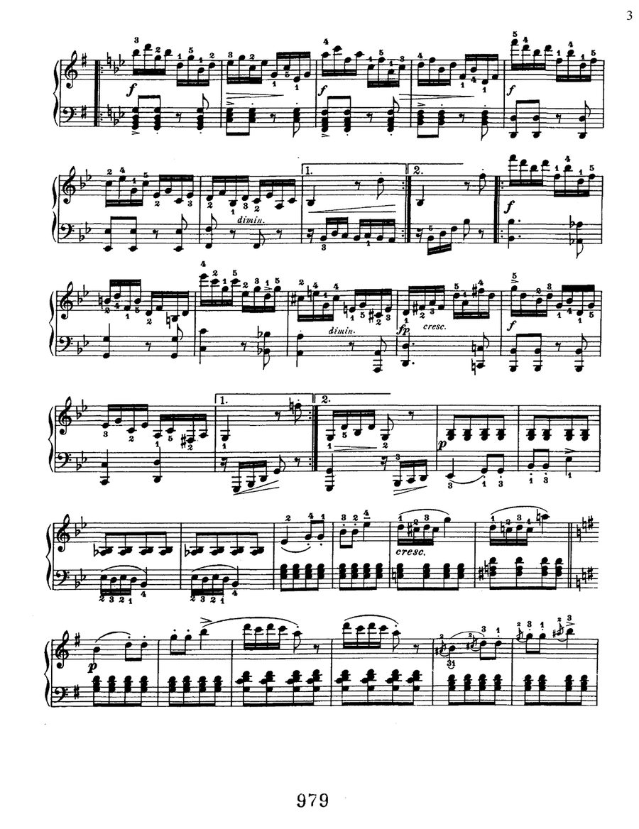 Rage Over A Lost Penny (rondo A Capriccio In G), Op. 129 Piano Solo scores gallery preview page 3