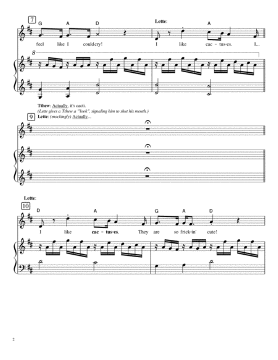 I Love Cactuses! Voice scores gallery preview page 2