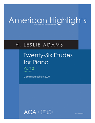 Book cover for [Adams] 26 Etudes for Solo Piano, Vol. 2