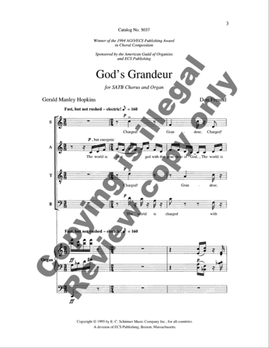 God's Grandeur God's Grandeur 4-Part scores gallery preview page 8