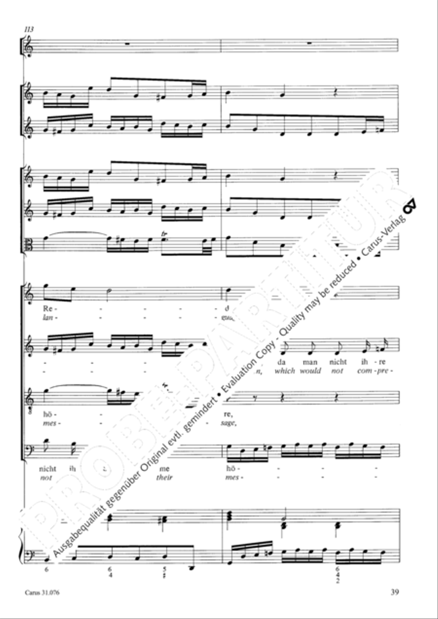 The heavens are telling the Father's glory (Die Himmel erzahlen die Ehre Gottes) 4-Part scores gallery preview page 40