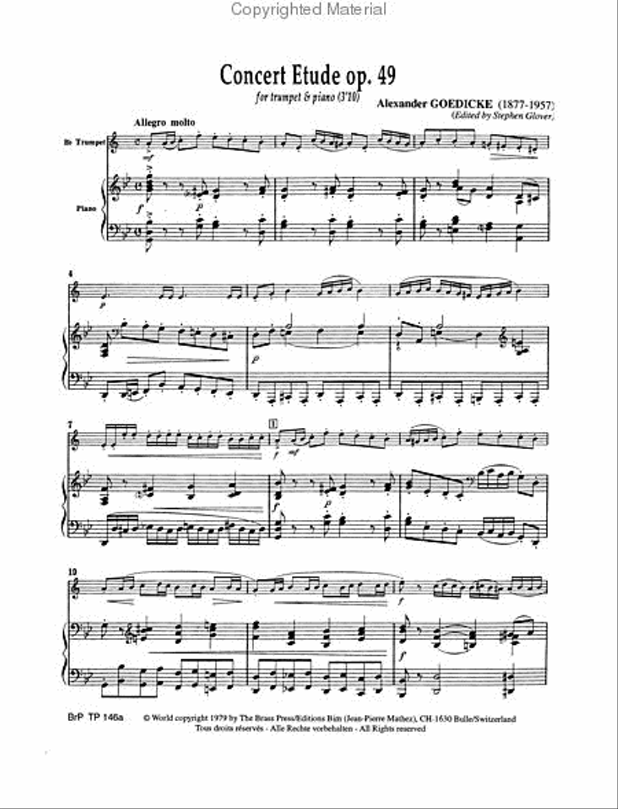 Concert Etude op. 49 Trumpet Solo scores gallery preview page 2
