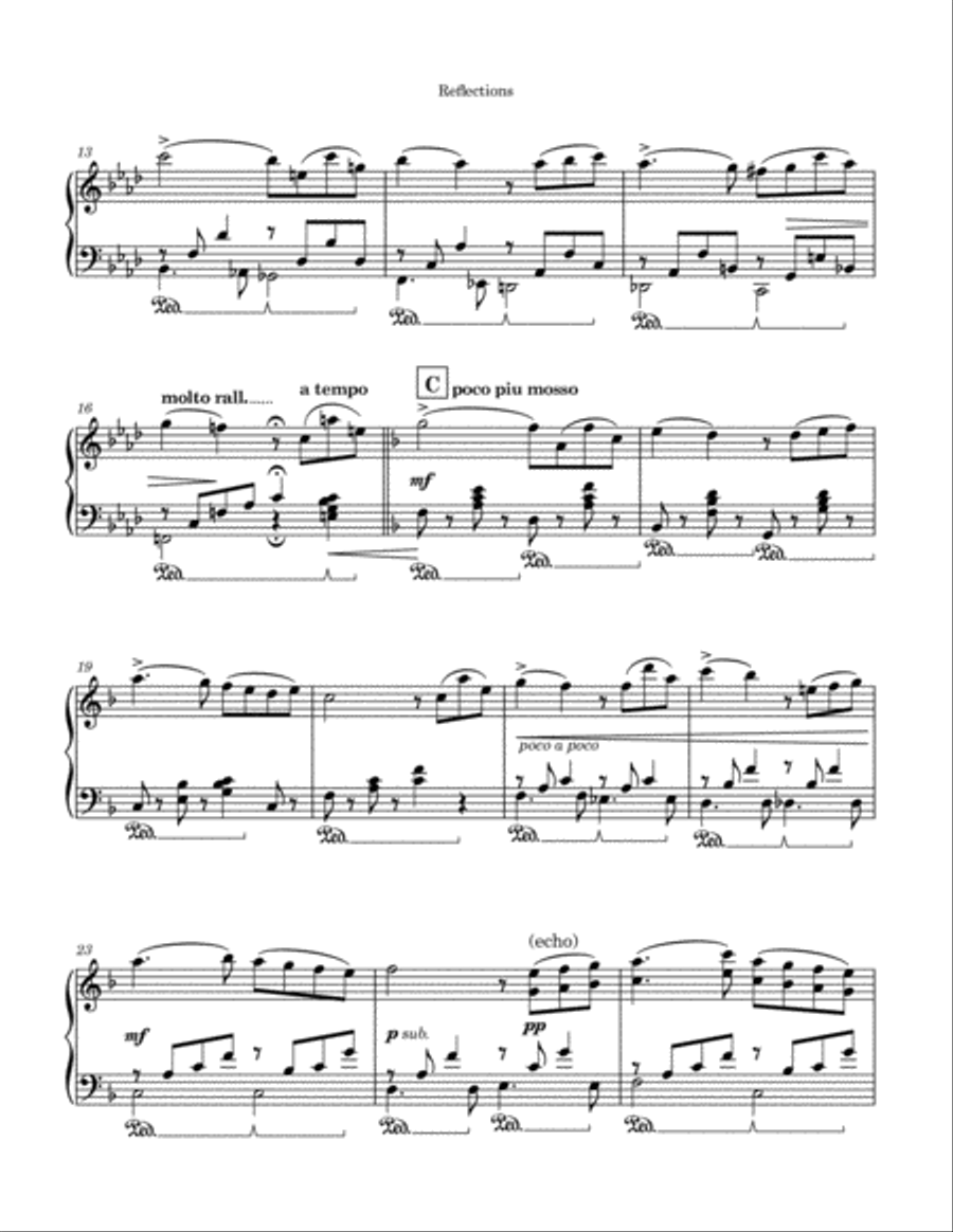 Reflections Piano Solo scores gallery preview page 3