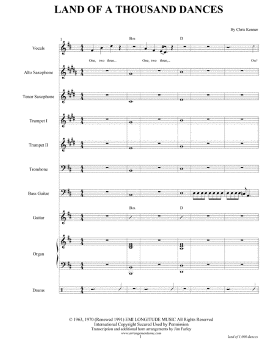 Land Of A Thousand Dances Large Ensemble scores gallery preview page 5