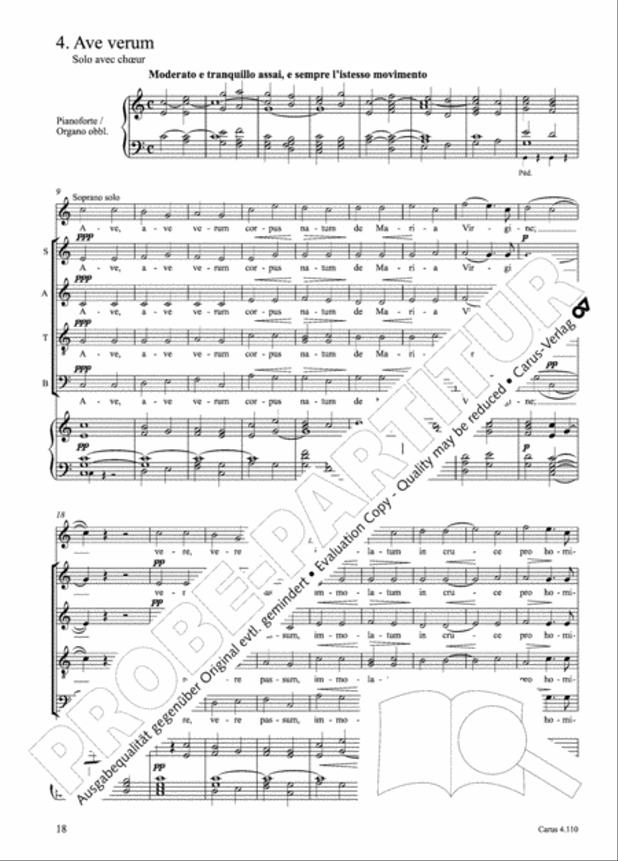 20 Latin Motets (Chants sacres latin/ 20 latein. Motetten) 4-Part scores gallery preview page 19