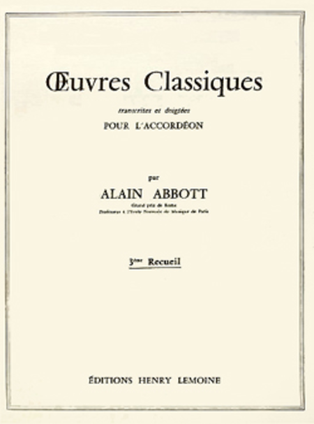 Oeuvres classiques - Volume 3