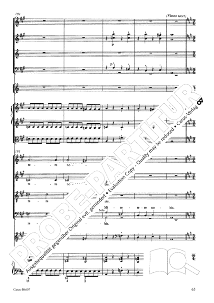 Mass in time of war (Missa in tempore belli) 4-Part scores gallery preview page 75