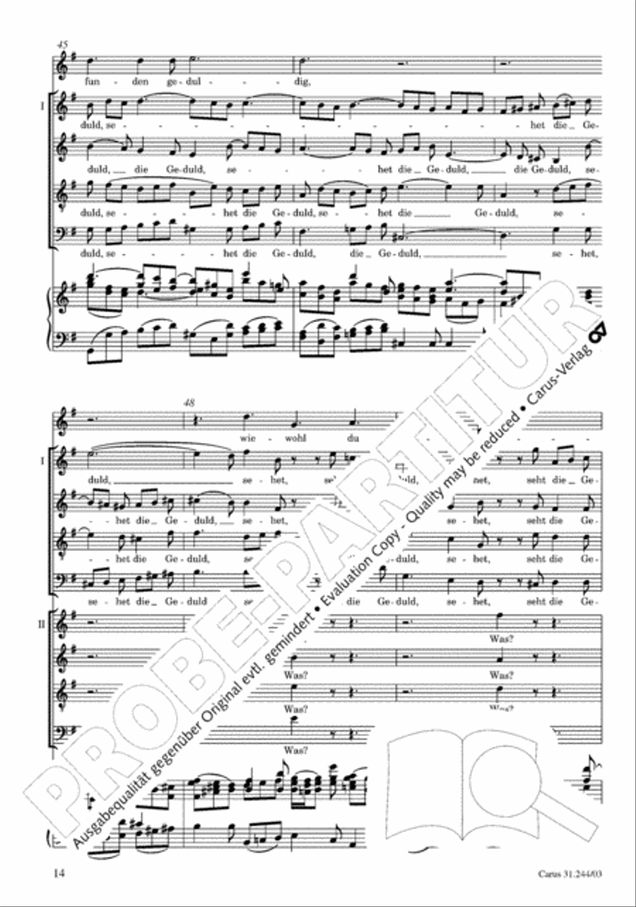 St. Matthew Passion (Matthaus-Passion) 4-Part scores gallery preview page 15