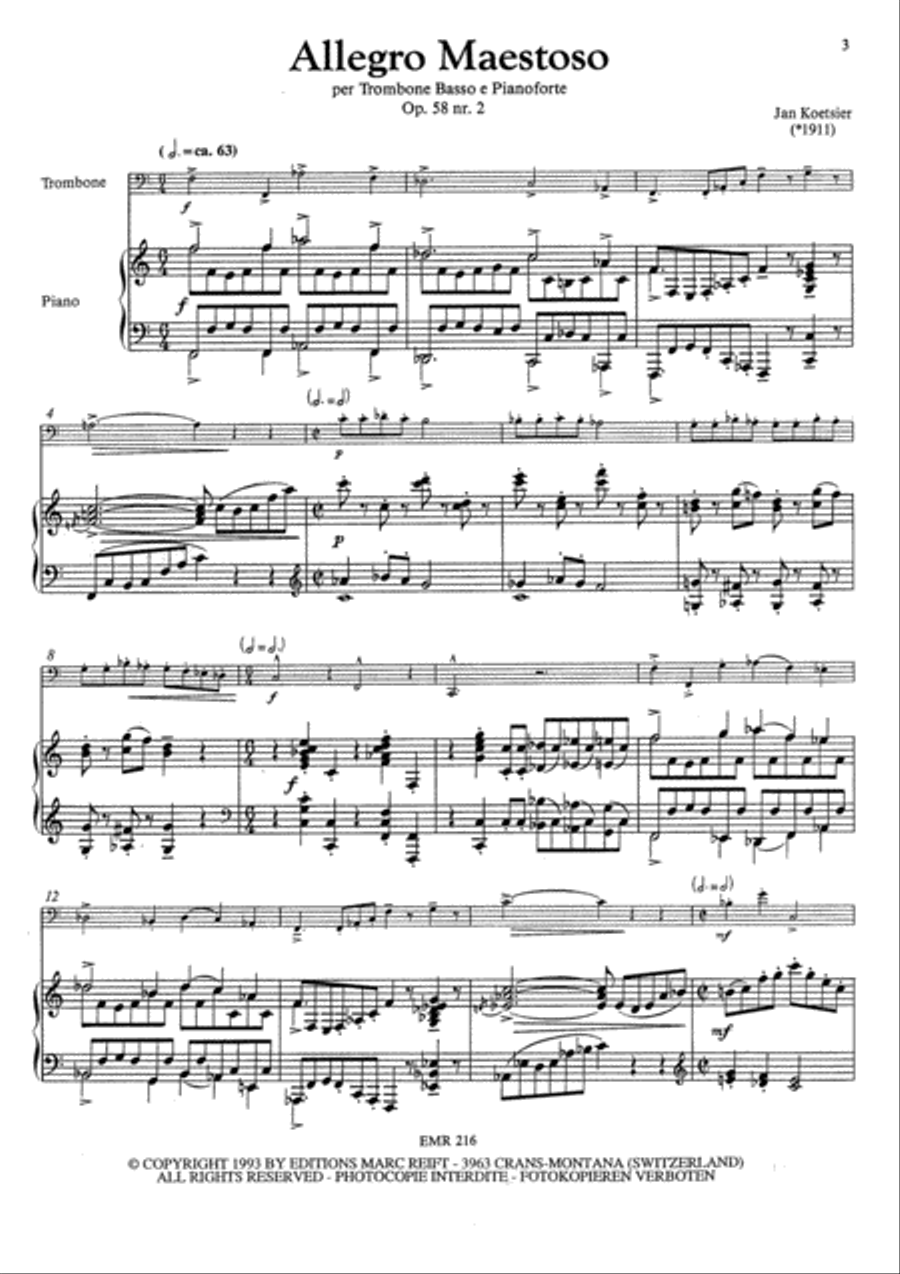 Allegro Maestoso Bass Trombone scores gallery preview page 4