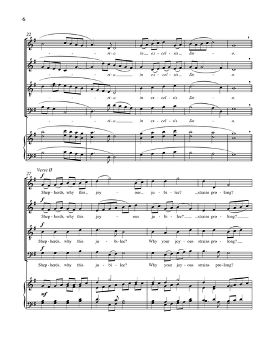 Carols of the Nativity: 7. Angels We Have Heard on High SSATBB scores gallery preview page 5