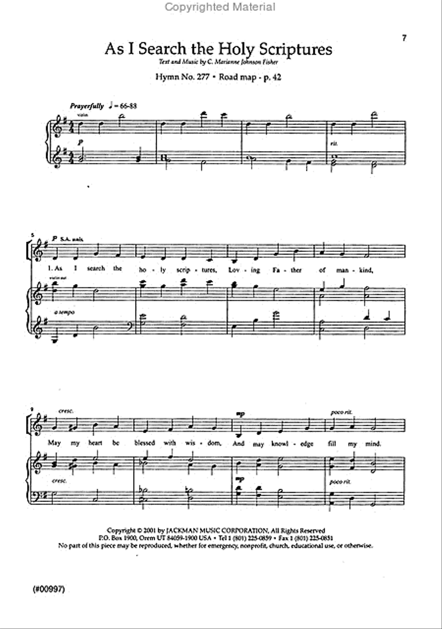 Hymnplicity Ward Choir - Book 1 Hymnplicity Ward Choir - Book 1 4-Part scores gallery preview page 3