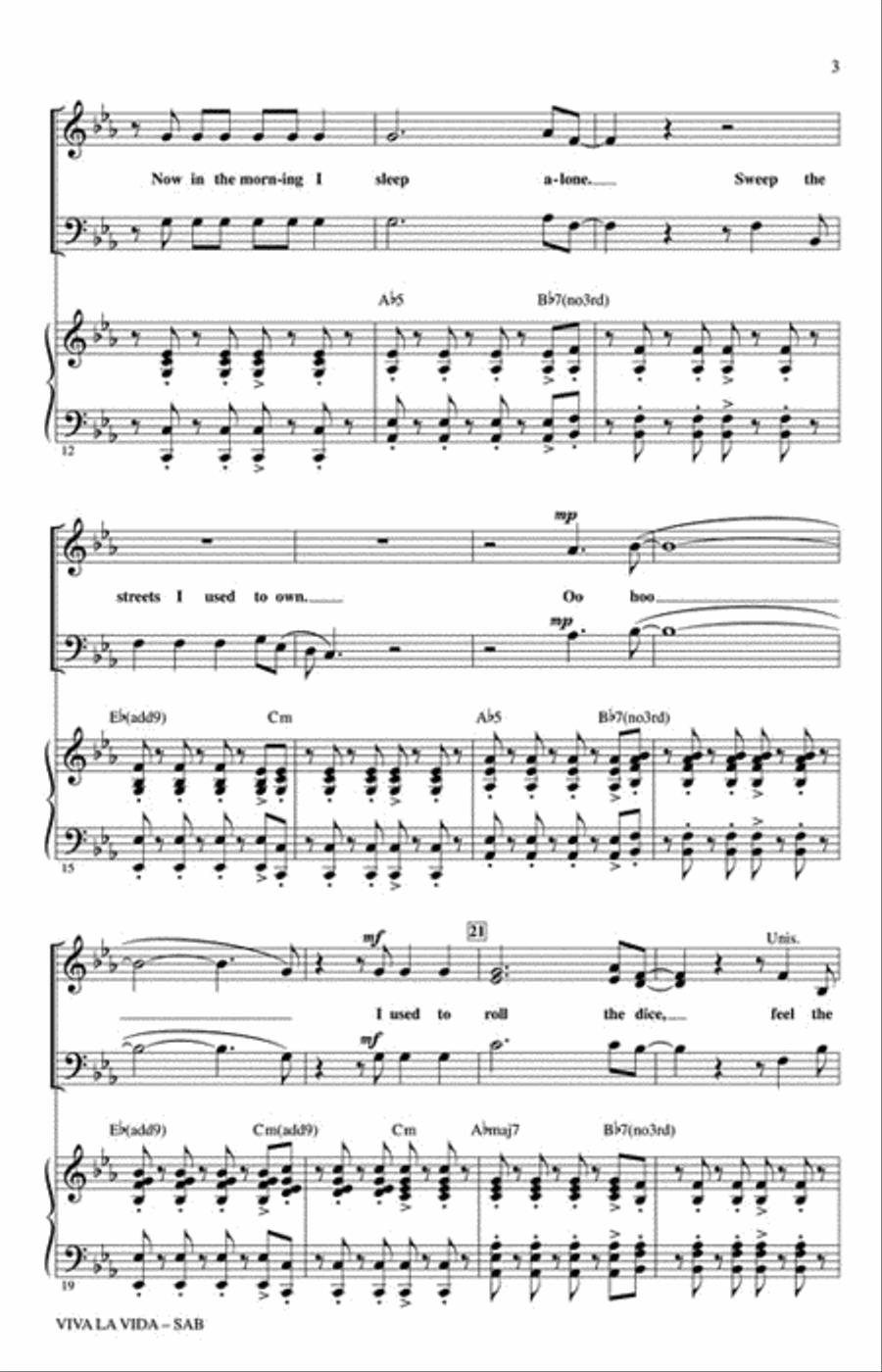 Viva La Vida 3-Part scores gallery preview page 3