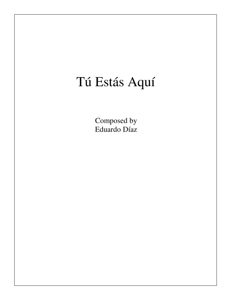 Book cover for Tú Estás Aquí