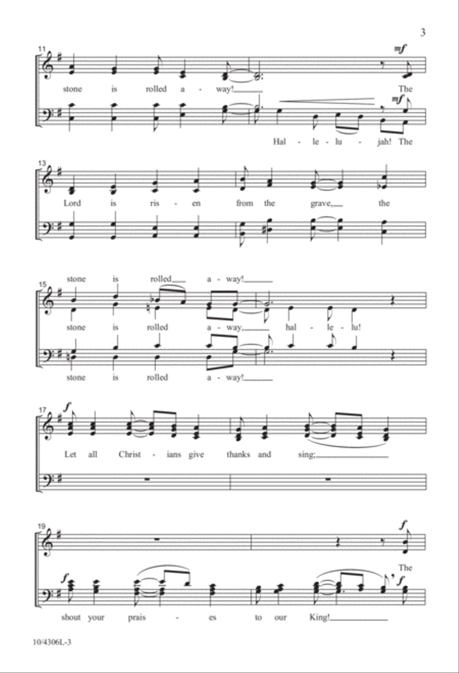 The Stone Is Rolled Away 4-Part scores gallery preview page 3