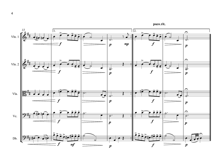 Danish National Anthem for String Orchestra (World National Anthem Series) String Orchestra scores gallery preview page 4