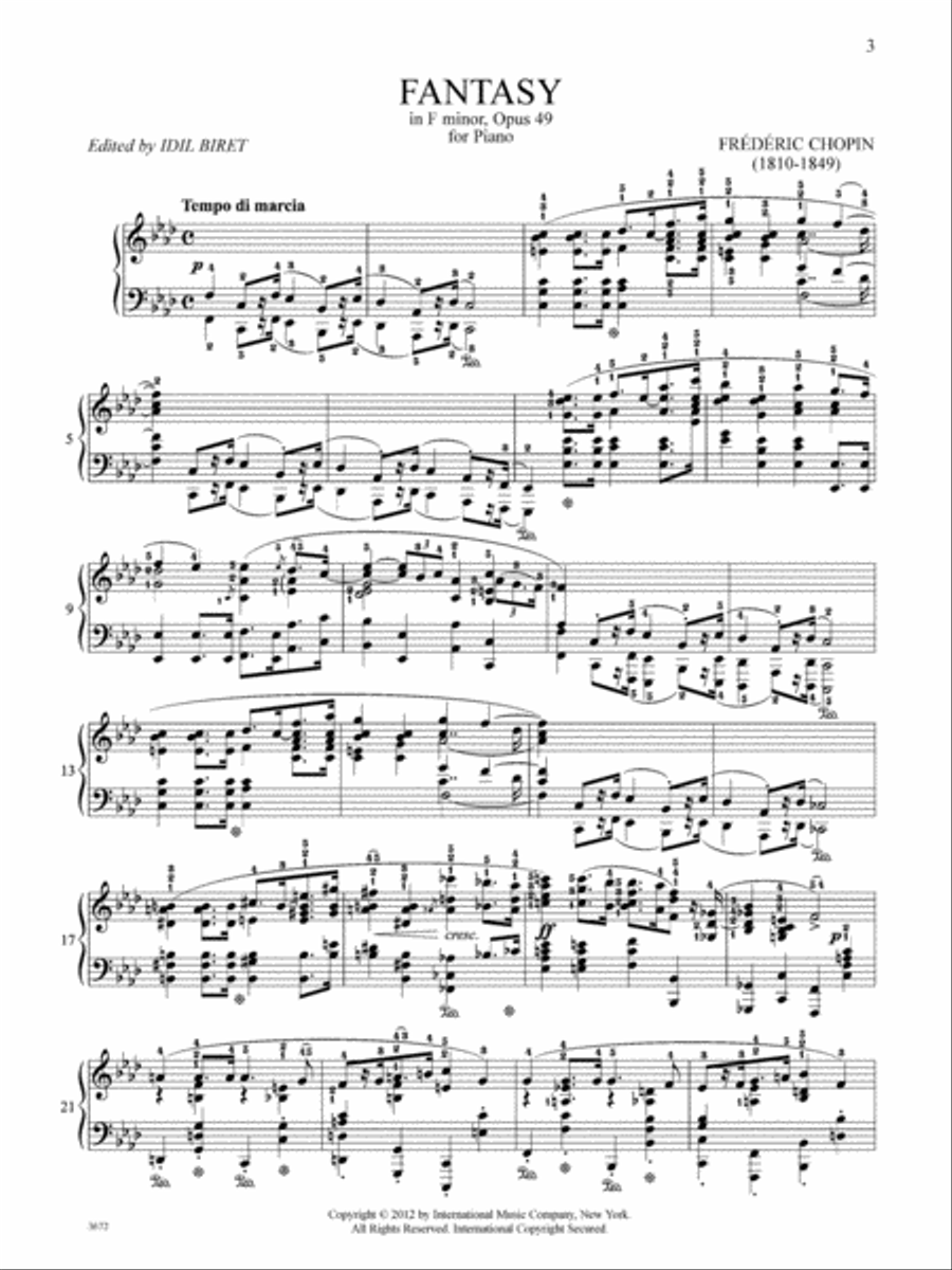 Fantasy, Opus 49 Piano Solo scores gallery preview page 2