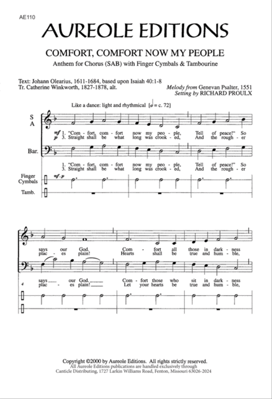 Comfort, Comfort Now My People 3-Part scores gallery preview page 2