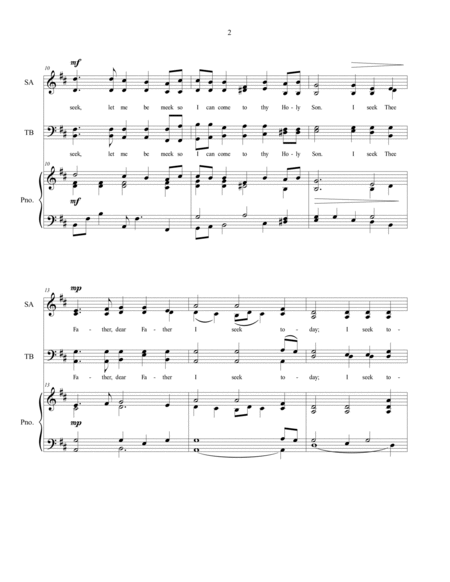 Father, Dear Father, sacred music for SATB choir image number null