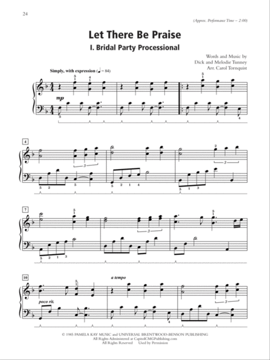 What Praise Can I Play for Weddings? Piano Solo scores gallery preview page 5