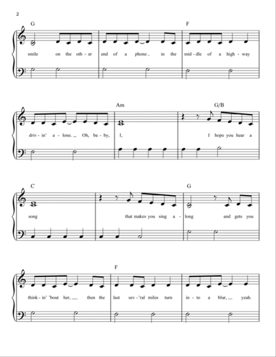 I Hope I Hope Easy Piano scores gallery preview page 2