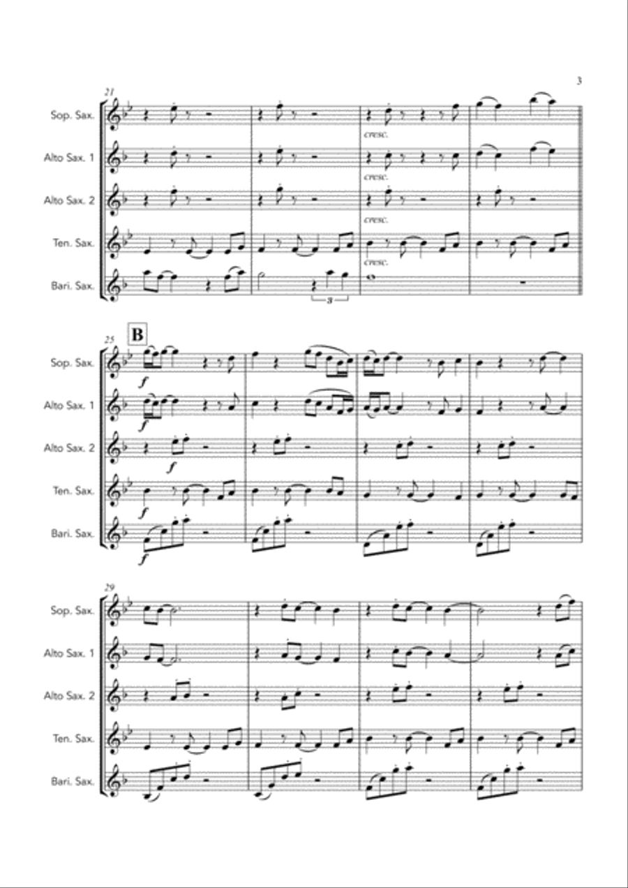 Stand By Me Woodwind Quintet scores gallery preview page 3
