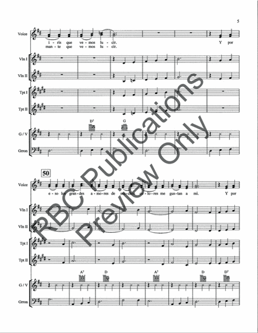 De Colores Mariachi (Score) Voice scores gallery preview page 7