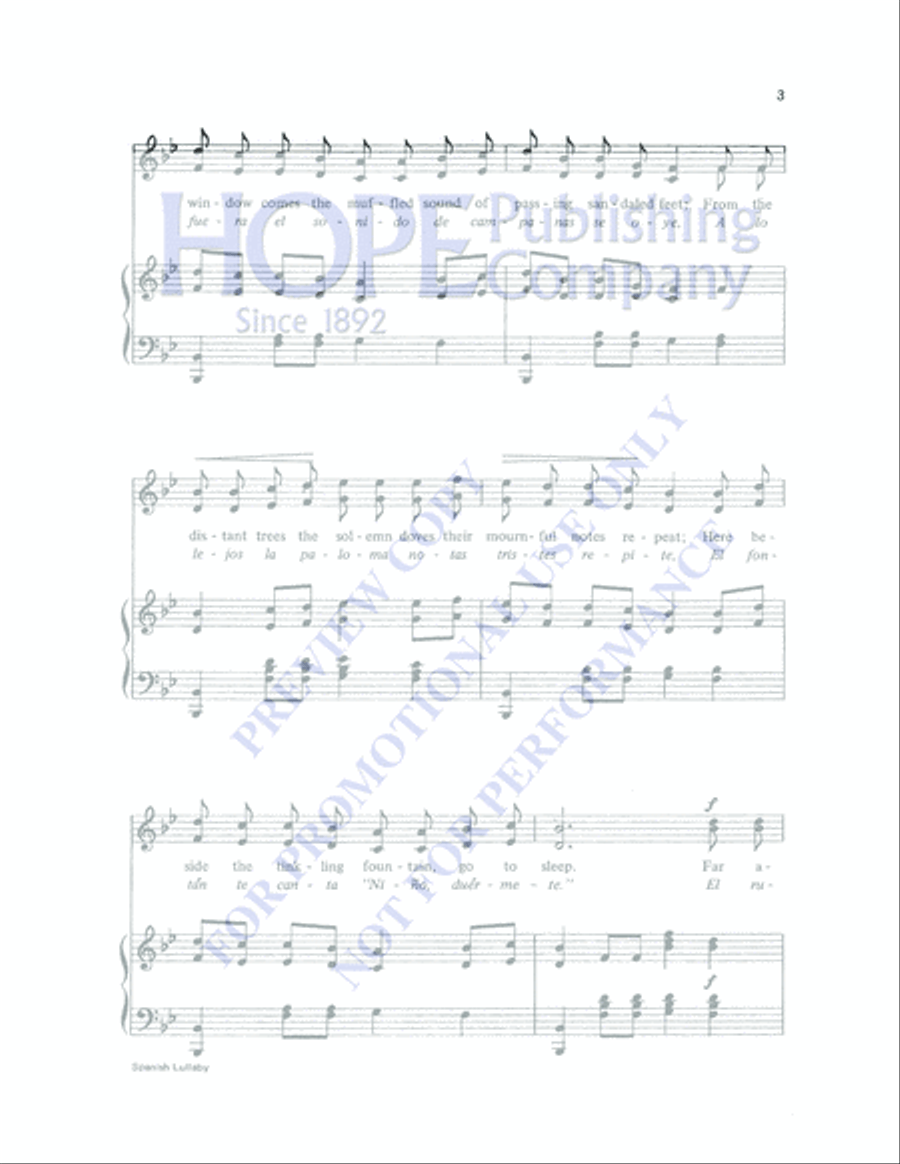 Spanish Lullaby SA scores gallery preview page 3