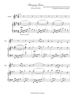 Amazing Grace (Piano and Violin)