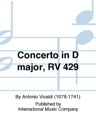 Book cover for Concerto In D Major, Rv 429