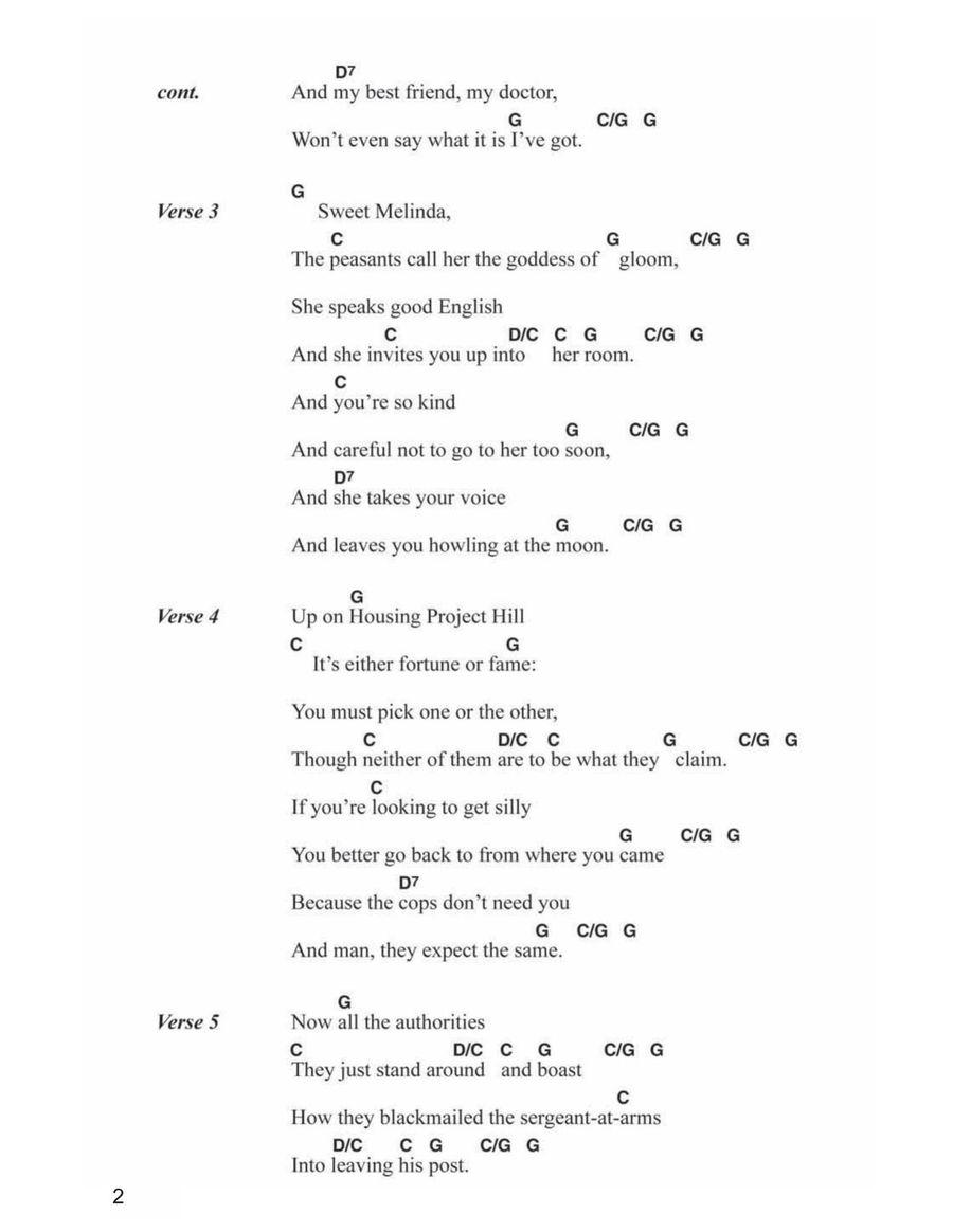 Just Like Tom Thumb's Blues Acoustic Guitar scores gallery preview page 2