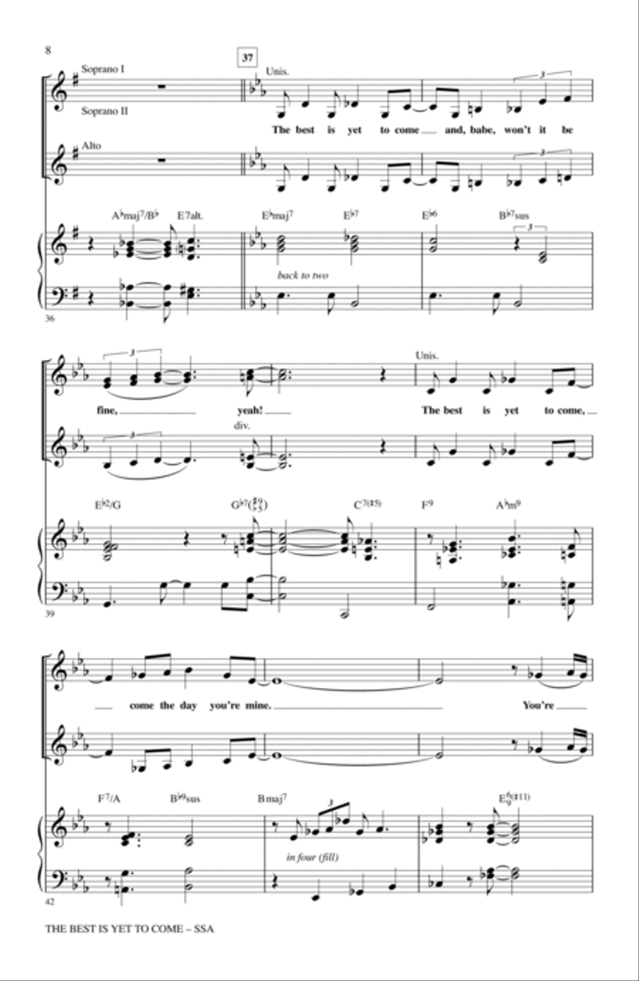 The Best Is Yet To Come SSA scores gallery preview page 6