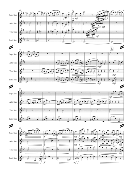 Debussy – La plus que lente (for Saxophone Quartet SATB) image number null