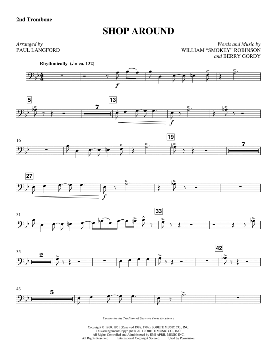 Shop Around - 2nd Trombone Choir scores gallery preview page 1