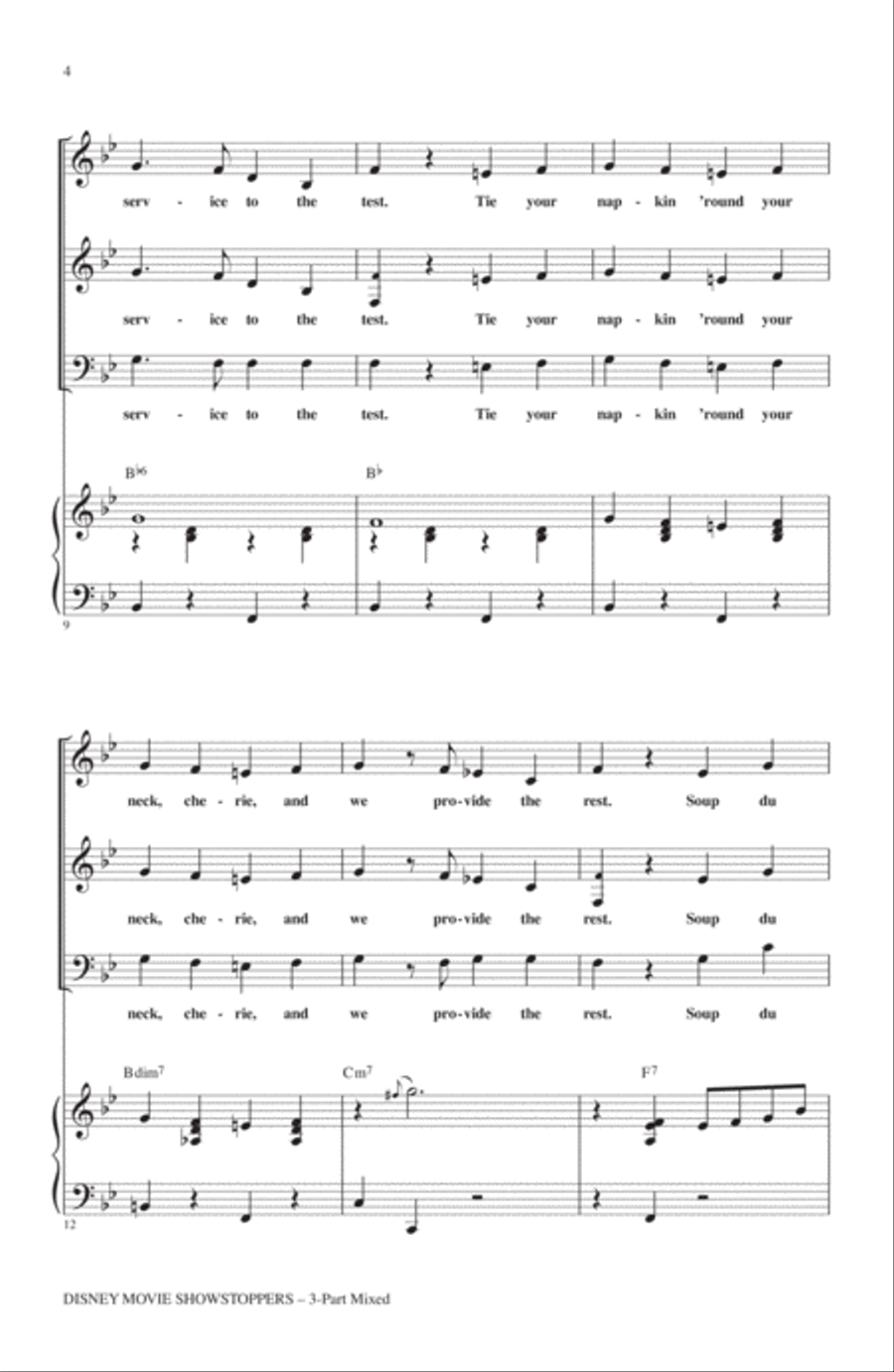 Disney Movie Showstoppers 3-Part scores gallery preview page 2
