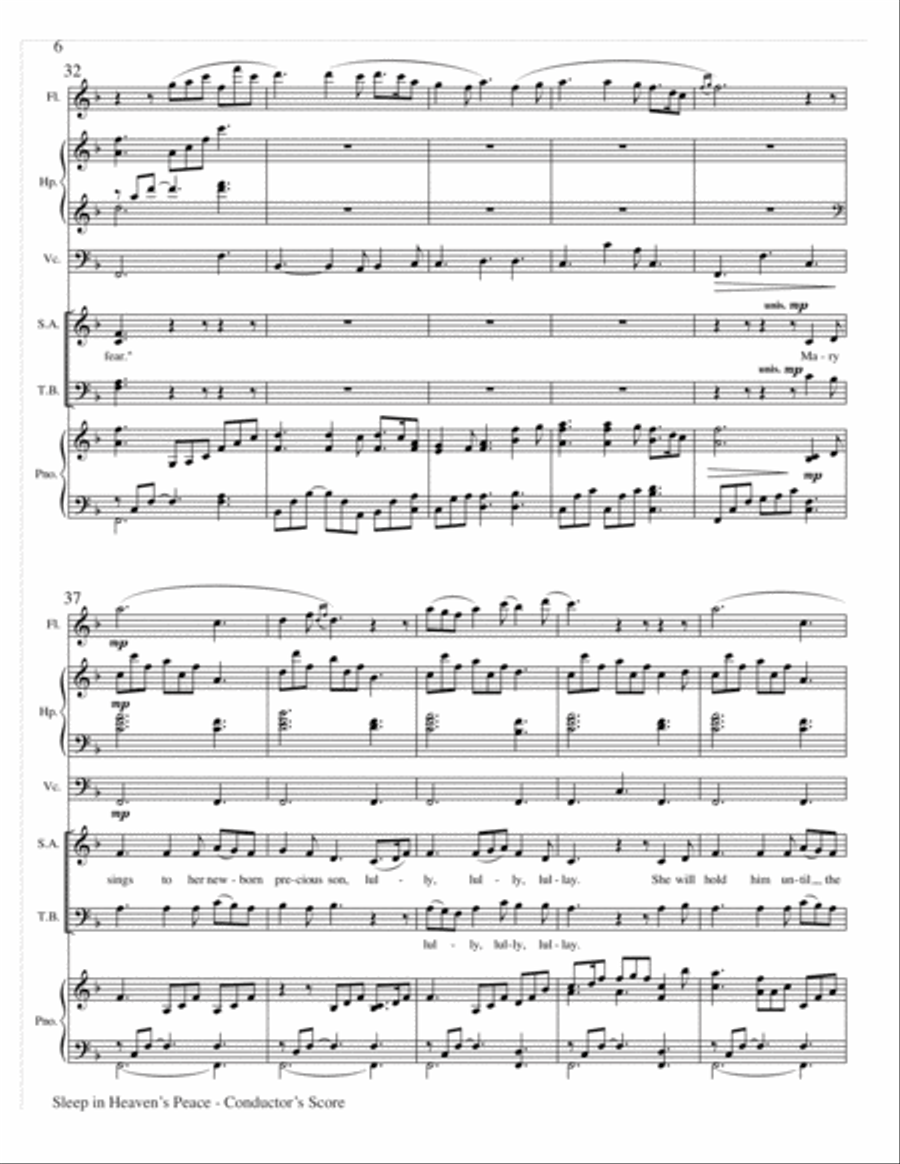Sleep in Heaven's Peace Cello scores gallery preview page 6