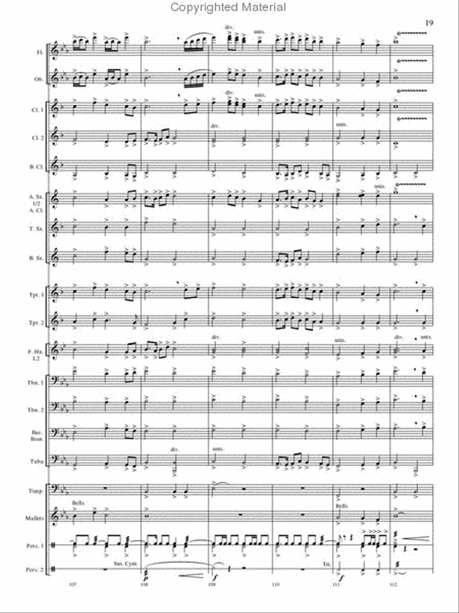 Oakdale Variations Oakdale Variations Concert Band scores gallery preview page 18