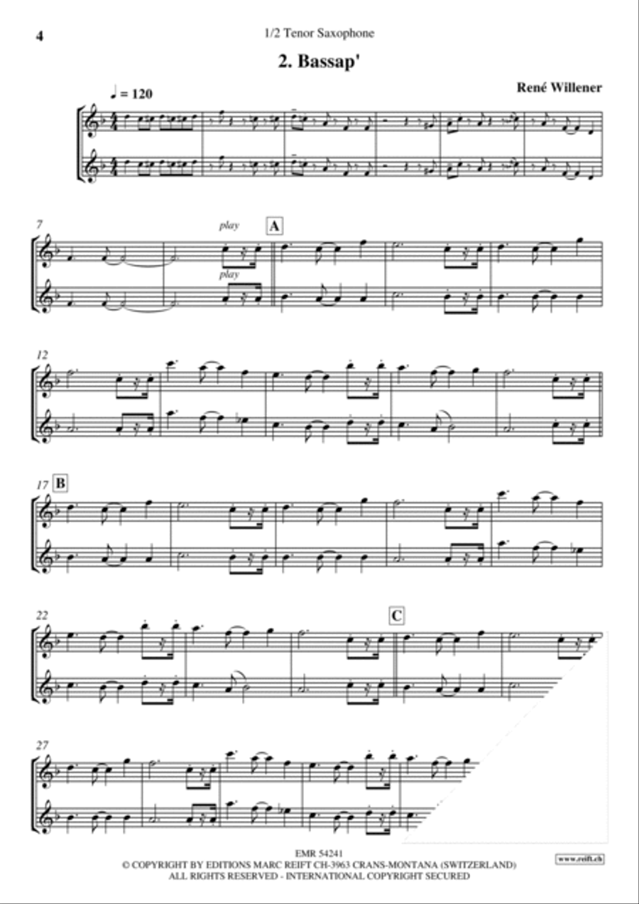 Happy Birthday Tenor Saxophone scores gallery preview page 4