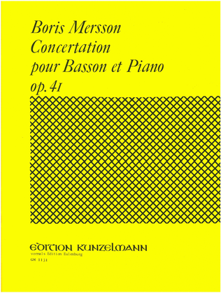 Concertation for bassoon and piano Op. 41
