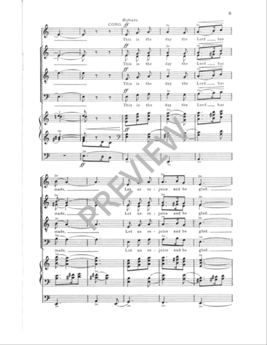 Psalm for Easter 4-Part scores gallery preview page 6